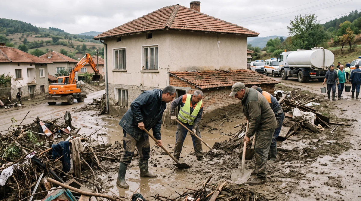 Струмяни възстановява щетите след пороя, но водата остава негодна за пиене